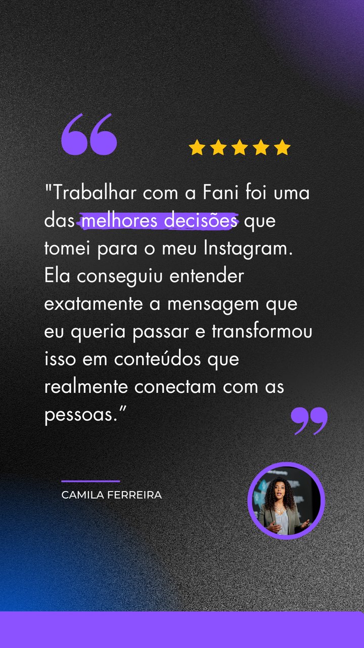 Depoimento de Camila Ferreira sobre o Método FANI