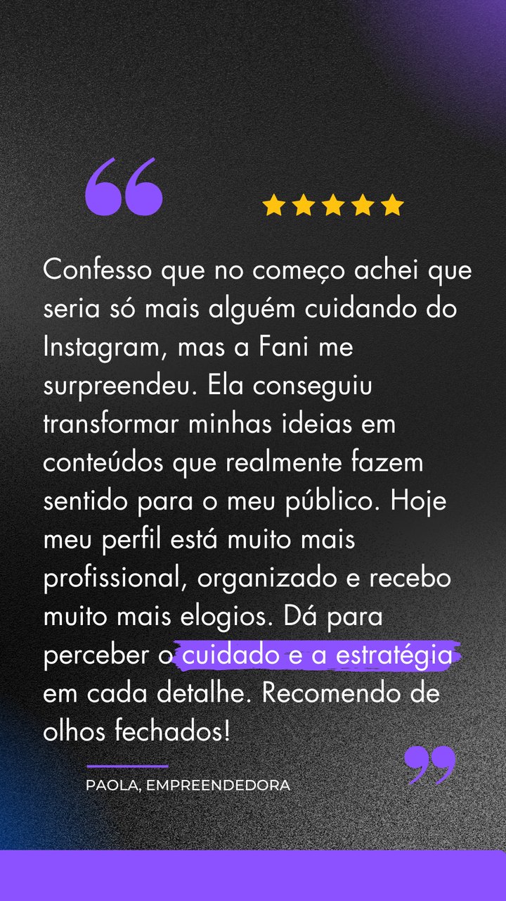 Depoimento de Paola sobre o Método FANI